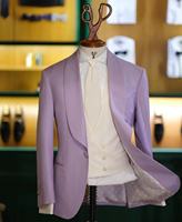 Veste de tailleur 2 pièces de coupe classique pour hommes, ensemble robe de bureau, blazer et pantalon plissé personnalisé