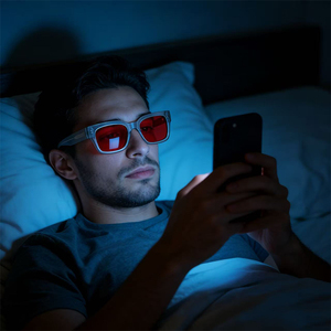 <span class=keywords><strong>Gafas</strong></span> de Acetato para Bloquear la Luz Azul con Lentes CR39 Rojo Anaranjado, Colores Personalizables para Mejorar la Calidad del Sueño - Product Image 5