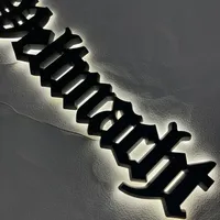 Panneau d'affichage rétroéclairé extérieur DakeSign OEM ODM, étanche IP65, lettres 3D en acier inoxydable LED pour la publicité commerciale et la décoration