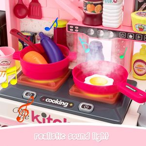 Ensemble de cuisine pour enfants, ensemble de cuisson réaliste avec lumières et sons, jouets en plastique pour tout-petits, jeux d'imitation - Product Image 2
