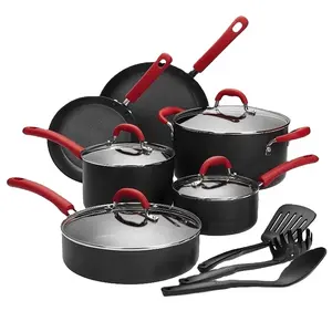 13 Piece cookware set hard anodized aluminum nonstick pans and pots set