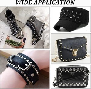 AK TRADING CO MM หมุดโลหะทรงกลมแบบโดม หมุดตกแต่งแบบหนามเตย หมุดหัวแหลม สำหรับงาน DIY งานหนัง ปลอกคอสุนัข เสื้อผ้า เข็มขัด กระเป๋า - Product Image 4