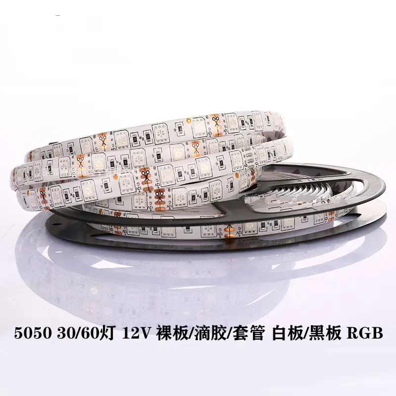 5M สองแถว 600LED 5050 ไฟ LED Strip 16.4ft แถบแบบยืดหยุ่น DC 12V RGB LED เทปกันน้ํา IP67 กลางแจ้ง