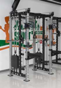 Máquina Smith con polea trasera, soporte para sentadillas parciales, <span class=keywords><strong>jaula</strong></span> completa para sentadillas, rack de potencia multifunción, equipo de gimnasio y fitness - Product Image 2