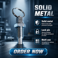 Piston à ressort rétractable M4 M5 M8, personnalisé OEM, en acier inoxydable, avec verrouillage automatique et écrou