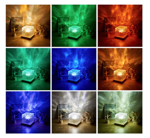 Lampe cube moderne LED Northern Lights Lampe océanique Projecteur d'eau Luminorthe Cube Lamp <span class=keywords><strong>Lumena</strong></span> Lights Cube Bedropship - Product Image 2