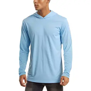 Man Lightweight Hoodies Si Kaos Long Sleeves Hooded Sweatshirt Quick Dry Sports Hiking Fishing T-shirt For Men