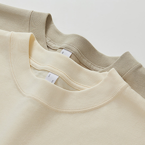 T-Shirt Personalizzata con <span class=keywords><strong>Colletto</strong></span> <span class=keywords><strong>Ampio</strong></span> e Tasche, Oversize Streetwear in Cotone Pesante 100%, Produttori di Abbigliamento - Product Image 2