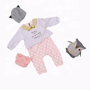 100% cotton jacquard print undershirt long sleeve knitted baby monkey romper for girls - Product Image 1