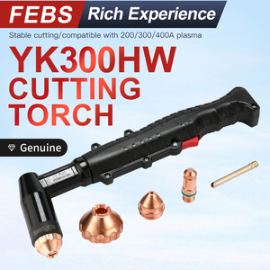 Buse de torche de découpe plasma Yikuai YK300HW avec grand capuchon de retenue noir YK300105W en cuivre pur fileté pour tôle d'acier, <span class=keywords><strong>gaz</strong></span> mixte - Product Image 4