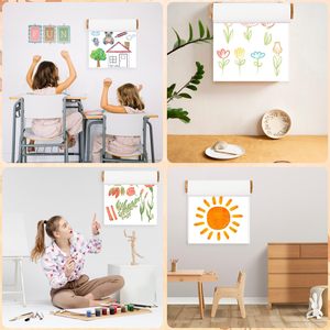12 \ "supporto per Dispenser di carta Kraft da parete in legno per la cucina e per la stanza del negozio di alimentari della scuola di ufficio - Product Image 6
