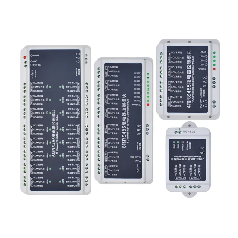 2 4 8 16 channel RS485 communication relay controller module intelligent home automation monitoring and management DC