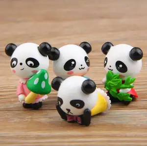 Laris 4 Jenis Panda Hidup Tokoh Resin Binatang Realistis Item Dekoratif Kecil untuk Dekorasi Rumah