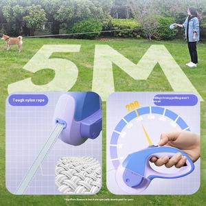 Correa de perro luminosa retráctil automática para perros pequeños y medianos, patrón sólido, cadena de cuerda para caminar para mascotas, suministros de salida de peluche - Product Image 2