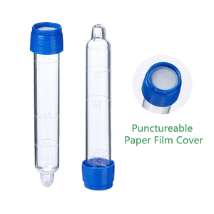 실험실 플라스틱 시험관 종이 필름 알루미늄 필름 실리콘 필름 커버 일회용 10ml 천공 가능한 소변 침전물 튜브 - Product Image 3