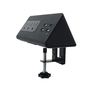 US Multi-Plug Desk Clip Desk Socket PD 20w Fast Charge Desk Socket Outlet