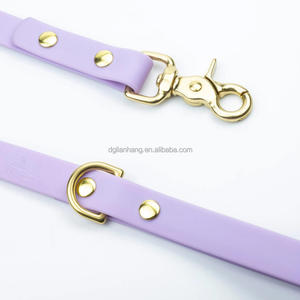 Collier de chien en PVC en gros de fabricant chinois avec laisse de style tactique souple crochet à boucle en laiton revêtement de sangle exclusif - Product Image 5