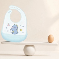 Nouveautés : Bavoirs Bébé en Silicone Thème Alimentaire, Silicone de Qualité Alimentaire Sans BPA, Bavoir d'Alimentation pour Enfants avec Récupérateur de Nourriture