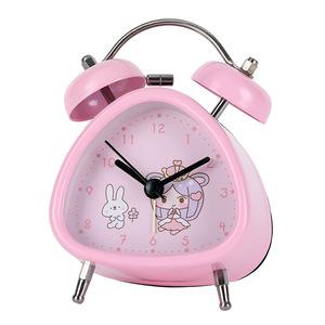 Nuovo potente cartone animato in metallo sveglia per studenti e bambini Display al quarzo per il risveglio nel <span class=keywords><strong>comodino</strong></span> del dormitorio - Product Image 3