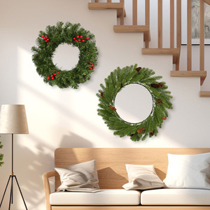 Wholesale PVC <b>Pine</b> Needles Christmas Decoration Supplies Wall Hanging Window Display for Shopping Malls Door Wreaths <b>Garlands</b> - Product Image 1