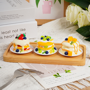 Set de Decoración Creativo de Mini Panqueques de Plástico - Adornos Coloridos con Frutas para Exhibición en el Hogar y Cafeterías - Product Image 4