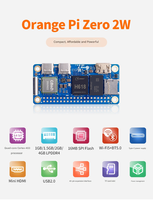 Orange Pi Zero 2W 1 Go 1,5 Go 2 Go 4 Go RAM DDR4 Mini PC Allwinner H618 Orange Pi Zero 2W WiFi BT BLE SBC Ordinateur monocarte