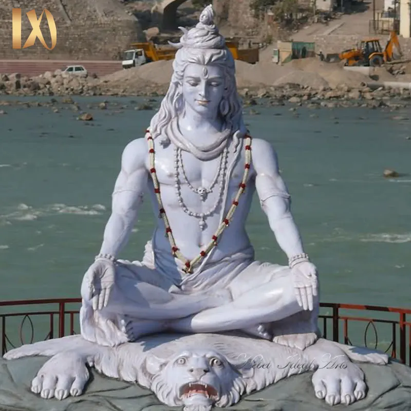 옥외 장식적인 인도 큰 백색 주 Shiva 돌 대리석 동상