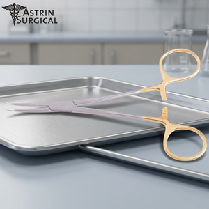 Pinzas de Vasectomía sin Bisturí con Mango Dorado, Pinza Hemostática de Anillo, Instrumentos Quirúrgicos de Urología de Acero Inoxidable para Uso Clínico - Product Image 3