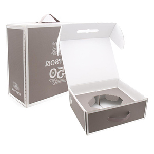 Custom large wide brim cap fedora hat boxes packaging Customized fedora hat shipping box with handles