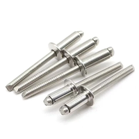 Remaches ciegos de aluminio plateado con cabeza de cúpula abierta, precio de fábrica al por mayor