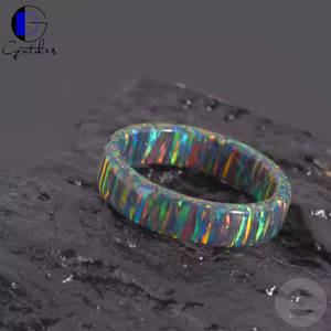 ジェントデス ジュエリー卸売 ファイアオパールリング 結婚指輪 ギフトジュエリー メンズ レディース 婚約・結婚指輪 研磨済み 光沢あり - Product Image 3