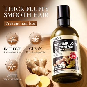 Shampooing <span class=keywords><strong>anti</strong></span>-<span class=keywords><strong>chute</strong></span> de cheveux à base d'acides aminés de gingembre biologique OEM SADOER, contrôle du sébum, nettoyage en profondeur, hydratant, <span class=keywords><strong>meilleur</strong></span> shampooing pour cheveux, vente en gros - Product Image 2