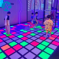 Éclairage de piste de danse RVB étoilé à LED multicolore Jeu de carrelage interactif à LED Carreaux de sol interactifs à LED Salle de jeux