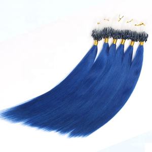 วิกต่อผมจริงแบบห่วงขนาดเล็กสีดำสำหรับต่อผมลูกปัดขนาดเล็กสีฟ้า - Product Image 1