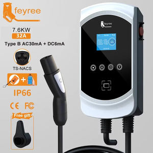 Station de recharge pour voiture électrique feyree 7kW NACS pour usage domestique, support de prise de chargeur EV, station de recharge AC EV 32A avec carte RFID - Product Image 1