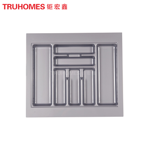 Home storage Kitchen cabinet drawer organizer ABS Plastic Cutlery Tray With Compartment for knives forks spoons storage tools