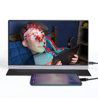 Moniteur portable en aluminium de 15.6 pouces pour téléphone portable console de jeu d'ordinateur écran étendu PS4/SWITCH/XBOXONE moniteur lcd