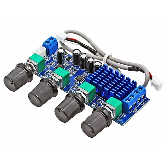 Digital Power Amplifier Board TPA3116D2 Audio Amplifier Board High-power Tone Board XH-M577 Dual Channels 80*2W Output Power