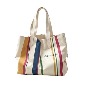 Shoulder <b>Canvas</b> <b>Handbag</b> Simple Line Custom Pattern Art Student Medium Size Customized Closure Commuting - Product Image 1
