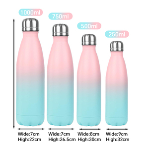17 oz Eco-Friendly <b>Double</b> <b>Wall</b> Stainless Steel BPA-Free 500ml Thermal Camping Water Bottle Plastic Drinkware for Outdoor - Product Image 4