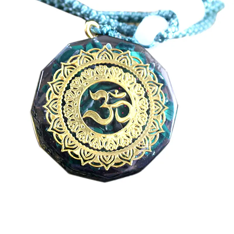 Bán Buôn Nguyên Liệu Malachite Orgonite Mặt Dây Chuyền Pha Lê Thủ Công Mỹ Nghệ Đá Quý Orgone Năng Lượng Mặt Dây Chuyền Vòng Cổ Handmade Tình Yêu Châu Âu Giáng Sinh