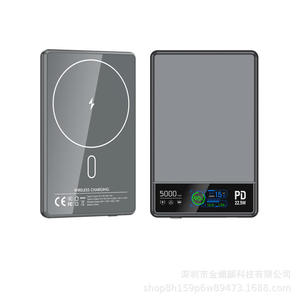 Batterie externe magnétique ultra-fine sans fil 5000 mAh PD20W à charge rapide en alliage d'aluminium compacte - Product Image 2