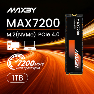 Твердотельный накопитель MAXBY PCIe Gen4.0 NVMe M.2 SSD 1 ТБ, 7200 МБ/с, высокоскоростной, для игровых ПК, ноутбуков и рабочих станций - Product Image 2