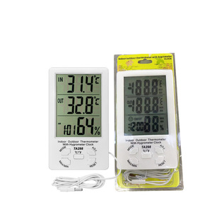 Ta298 เครื่องวัดอุณหภูมิแบบดิจิตอลในร่มและกลางแจ้งพร้อมหัววัดภายนอกหน้าจอขนาดใหญ่ใช้พลังงานจากแบตเตอรี่สำหรับใช้ในบ้าน - Product Image 2
