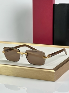 2025 nuevas gafas de sol Retro de lujo sin marco gafas de sol Vintage con lentes de corte de diamante gafas de sol sin marco de gama alta al por mayor - Product Image 6