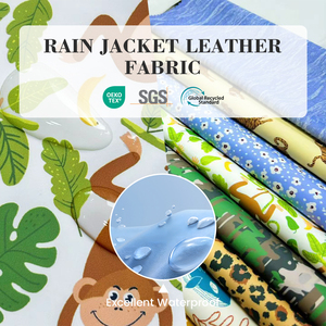 PFAS FREE Chinese Made Fashion PU Synthetic Leather Factory Customized Waterproof <strong>Raincoat</strong> Clothing Knitting Backing Technology - Product Image 5