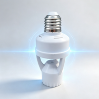Support de lampe en plastique à capteur infrarouge, support de lampe à induction intelligente, base à vis E27, prise de commande de la lumière, pour salle de bain, garage, couloir, escalier