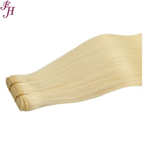 Extensions de cheveux naturels blondes 613 FH 100 Remy à trame fine avec cuticules intactes, cheveux bruts du Canada - Product Image 1