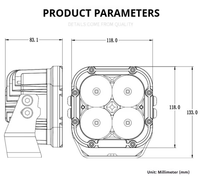 Barre lumineuse LED de travail de 3 pouces, lumières LED cubiques, lumières de jour RGB, lumières de conduite tout-terrain, lumières antibrouillard RGB pour voiture, VTT, UTV, RZR, camion