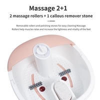 Bassin de pédicure portable chauffant avec pierre ponce, appareil de massage des pieds électrique Shiatsu, machine de spa pour les pieds